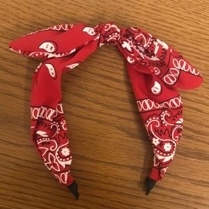 Red Bandana headband